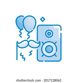Party accessories vector blur colours icon style illustration. EPS 10 File