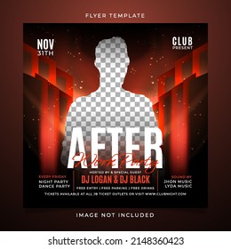 Party after work flyer template