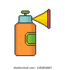 Party air horn pixel art style vector icon on white background.
