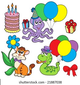 Party animals collection - vector illustation.