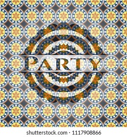 Party arabesque emblem background. arabic decoration.