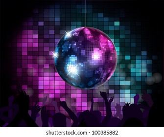 Party Atmosphere with disco globe