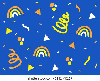 Party Backdrop with Colorful Elements