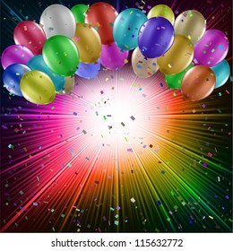 Party background with balloons