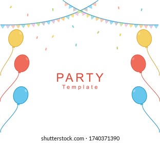 Party Background with Balloons vector