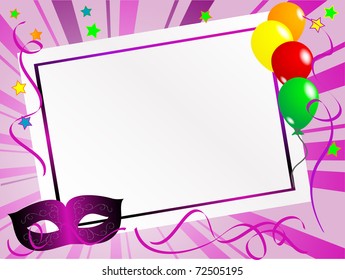 Party background with carnival mask