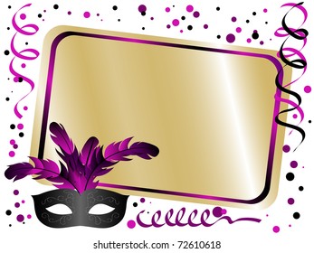 Party background with carnival mask