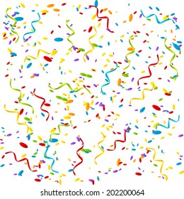 Party background with color confetti