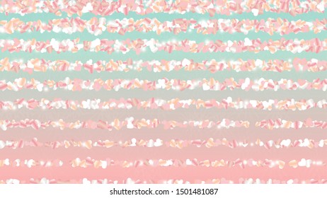 Party Background with Confetti of Glitter Particles. St. Valentine Day. Birthday pattern. Light Spots. Explosion of Confetti. Glitter Vector Illustration. Design for Flyer.
