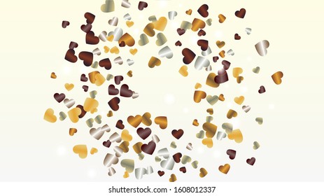 Party Background with Confetti of Glitter Particles. St. Valentine Day. Celebration pattern. Light Spots. Explosion of Confetti. Glitter Vector Illustration. Design for Magazine.