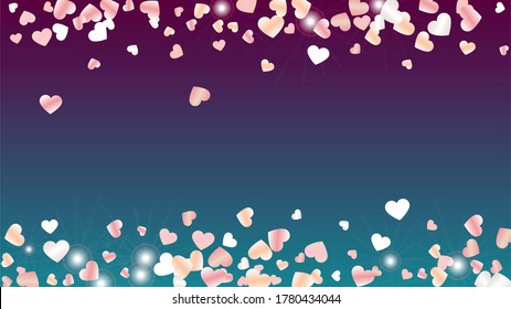 Party Background with Confetti of Glitter Particles. St. Valentine Day. Party pattern. Light Spots. Explosion of Confetti. Glitter Vector Illustration. Design for Flyer.