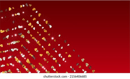 Party Background with Confetti of Glitter Particles. St. Valentine Day. Birthday pattern. Light Spots. Explosion of Confetti. Glitter Vector Illustration. Design for Sale.