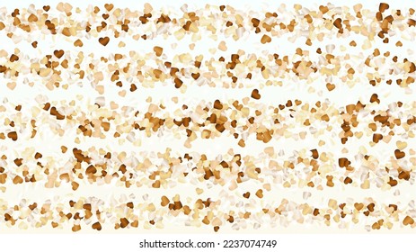 Partyhintergrund mit Confetti von Glitter Particles. Valentinstag. Altersmuster. Lichtpunkte. Explosion von Confetti. Glitter-Vektorgrafik. Design für Web.