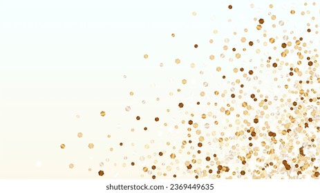 Party Background with Confetti of Glitter Particles. Sparkle Lights Texture. Party pattern. Light Spots. Star Dust. Explosion of Confetti. Design for Magazine.
