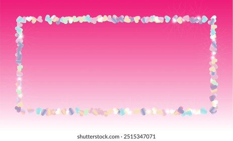 Party Background with Confetti of Glitter Particles. St. Valentine Day. Holiday pattern. Light Spots. Explosion of Confetti. Glitter Vector Illustration. Design for Poster.