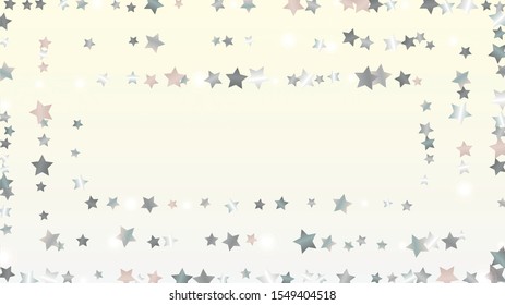 Party Background with Confetti of Glitter Star Particles. Sparkle Lights Texture. Disco pattern. Light Spots. Star Dust. Christmass Design. Explosion of Confetti. Design for Template.