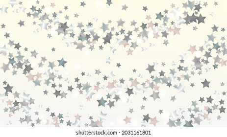 Party Background with Confetti of Glitter Star Particles. Sparkle Lights Texture. Party pattern. Light Spots. Star Dust. Christmass Design. Explosion of Confetti. Design for Web.