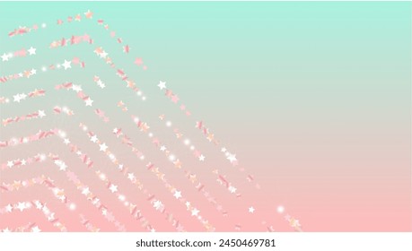 Party Background with Confetti of Glitter Star Particles. Sparkle Lights Texture. Celebration pattern. Light Spots. Star Dust. Christmass Design. Explosion of Confetti. Design for Flyer.
