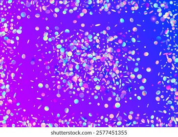 Party Background. Digital Design. Modern Ribbon. Happy Isolated Backdrop. Carnaval Tinsel. Light Pattern. Unicorn Serpentine. Blue Disco Confetti. Pink Party Background