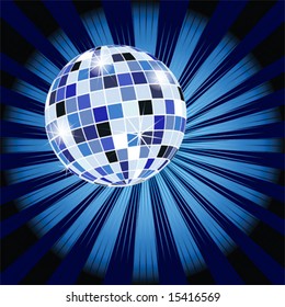 Party background, disco ball illustration