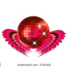 Partyhintergrund-Diskothek mit Flügeln