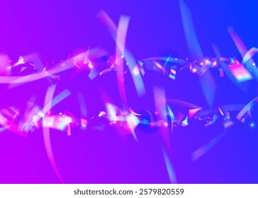 Party Background. Falling Paper. Isolated Flag. Light Element. Purple Laser Glitter. Retro Christmas Illustration. Explosion Effect. Carnival Confetti. Pink Party Background