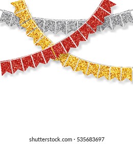 Party background with flags. Can be used as Birthday banner, Wedding background, glamour party flyer etc 