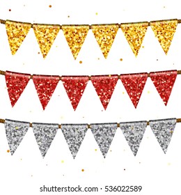 Party background with flags. Can be used as Birthday banner, Wedding background, glamour party flyer etc 