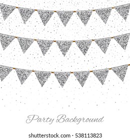 Party background with flags. Can be used as Birthday banner, Wedding background, glamour party flyer etc 