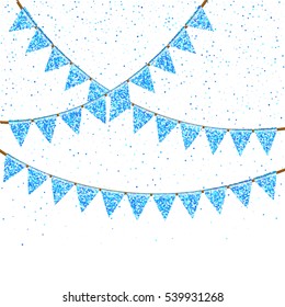 Party background with flags. Can be used as Birthday banner, Wedding background, glamour party flyer etc 