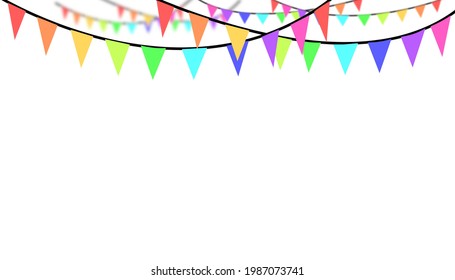 Party background with flags illustration. flag color concept design template holiday Happy Day, background Celebration Vector illustration.