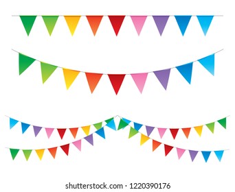 Party Background with Flags, Vector