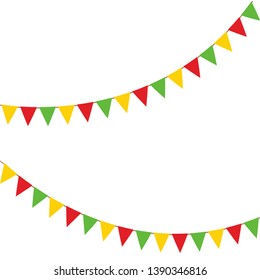 Party Background with Flags Vector Illustration