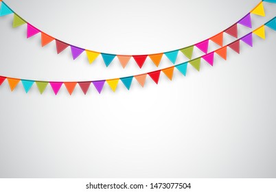 Party Background with Flags.  Vector Illustration. EPS10