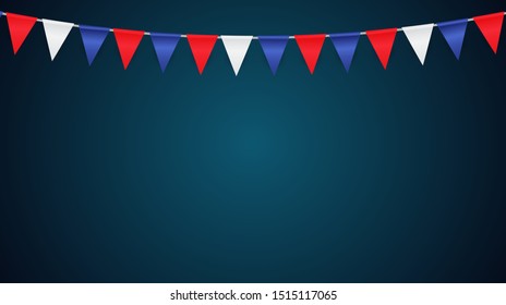 Party Background with Flags Vector Illustration. EPS10