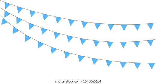 Party Background with Flags Vector Illustration. EPS 10. Bunting flags. Birthday flags vector illustration