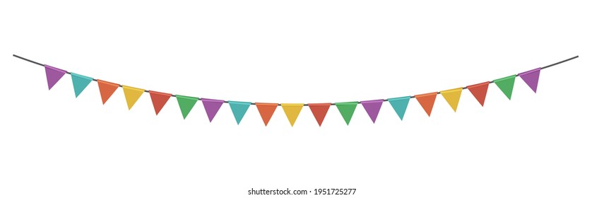 Party Background with Flags Vector Illustration. EPS10