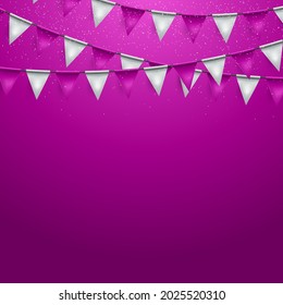 Party Background with Flags Vector Illustration