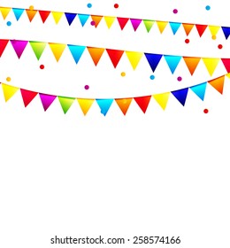 Party Background with Flags Vector Illustration.  EPS 10