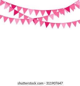 Party Background with Flags Vector Illustration. EPS 10