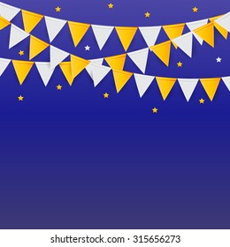 Party Background with Flags Vector Illustration. EPS 10