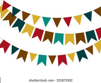 Party Background with Flags Vector Illustration. EPS 10
