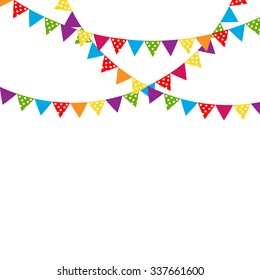 Party Background with Flags Vector Illustration. EPS10