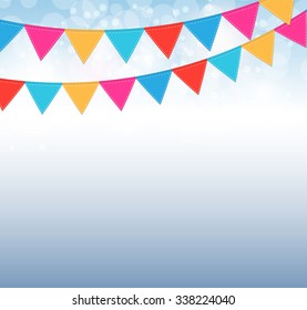 Party Background with Flags Vector Illustration. EPS10