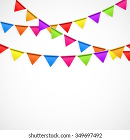 Party Background with Flags Vector Illustration. EPS10
