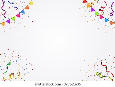 Party Background with Flags Vector Illustration. EPS10
