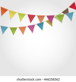 Party Background with Flags Vector Illustration. EPS10