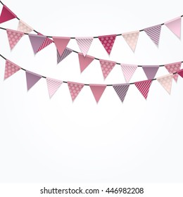Party Background with Flags Vector Illustration. EPS10