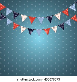 Party Background with Flags Vector Illustration. EPS10