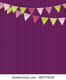 Party Background with Flags Vector Illustration. EPS10